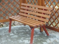 Parková lavička - ocel-dřevo MM700116