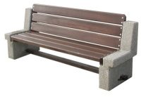 Parková lavička - beton-dřevo MM800043