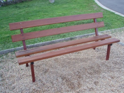 Parková lavička - ocel-dřevo MM700114