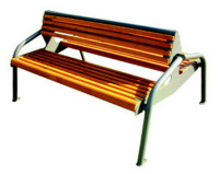 Parková lavička - ocel-dřevo MM700188