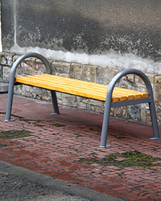 Parková lavička - ocel-dřevo MM700193