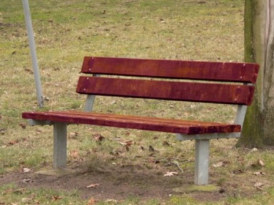 Parková lavička - ocel-dřevo MM700206