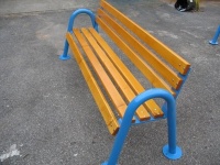 Parková lavička - ocel-dřevo