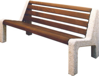 Parková lavička - beton-dřevo MM800042