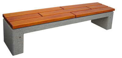 Parková lavička - beton-dřevo MM800046