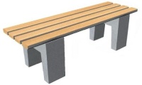 Parková lavička - beton-dřevo MM800086