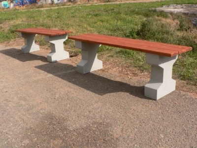 Parková lavička - beton-dřevo MM800208