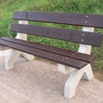 Parková lavička - beton-dřevo MM800209