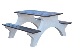 Piknikový stůl - beton-dřevo MM801051